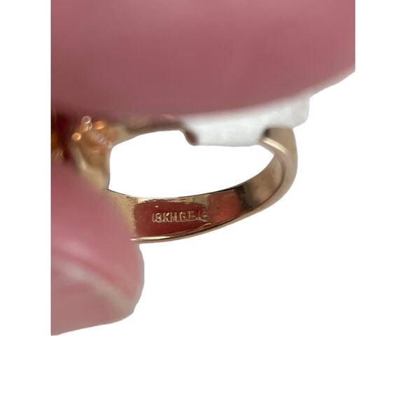 18K Gold Ring HGE Womans Ring Size 9 Infinity Ribbon Design - Picture 12 of 12